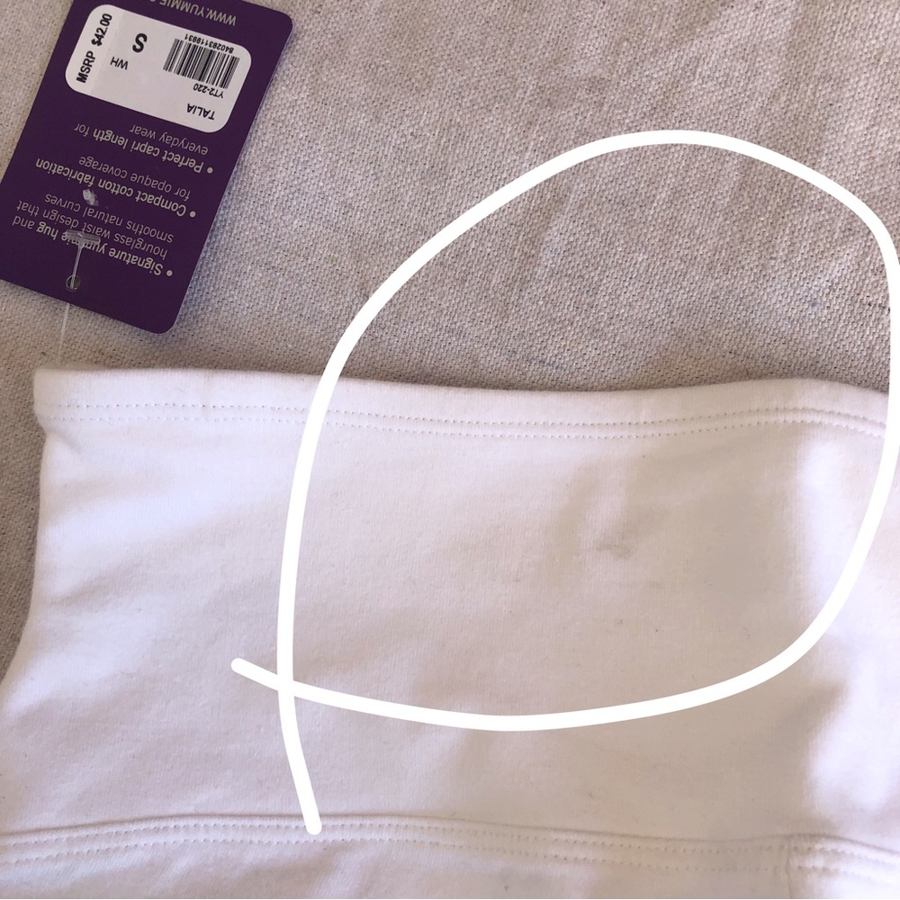 Talia Capri Cotton Stretch Shaping Legging white NWT size small - Picture 12 of 13